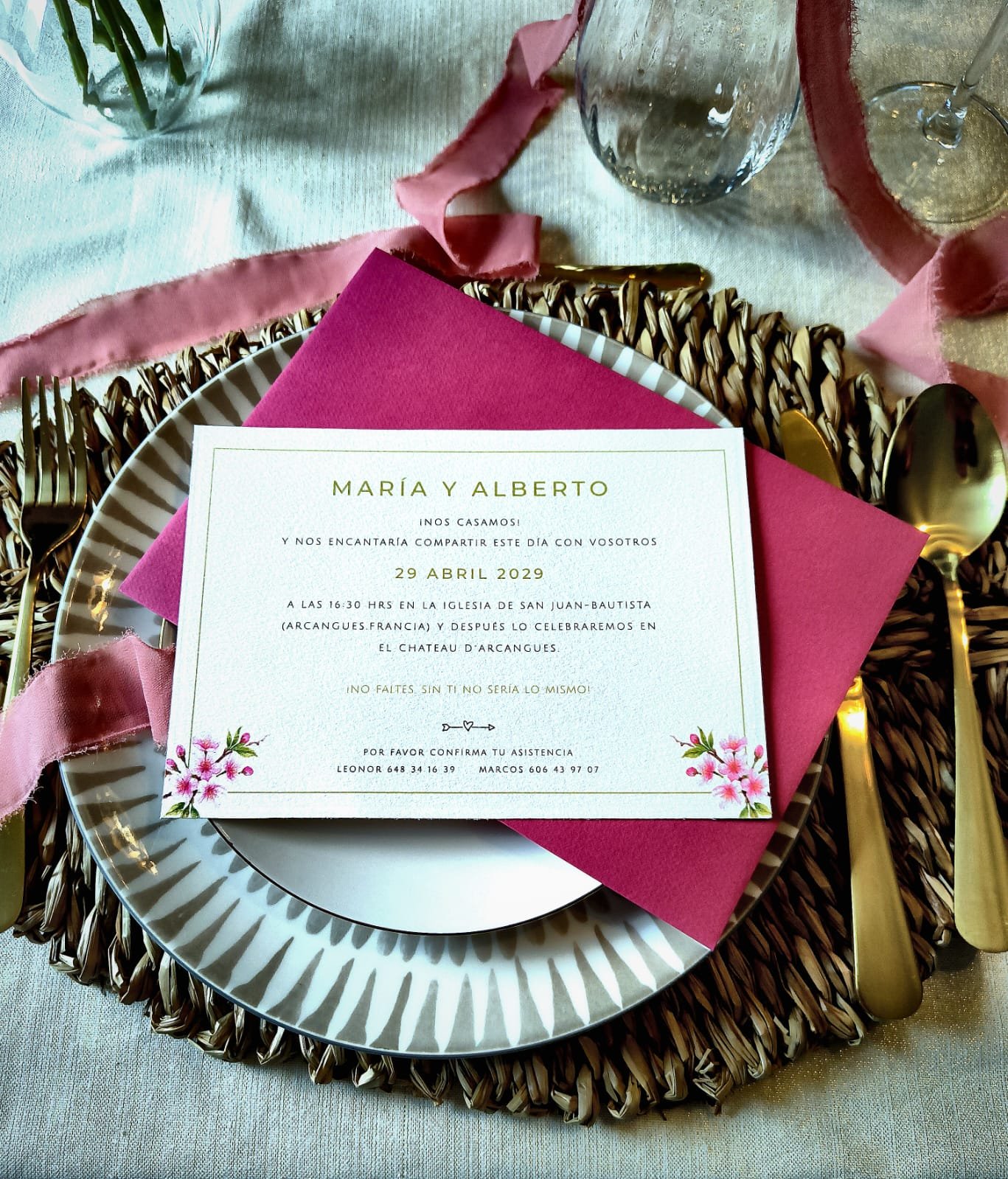Invitación de boda colección Vera